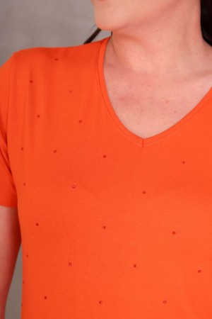 ORANGE BLOUSE VISCOSE FABRIC 185592
