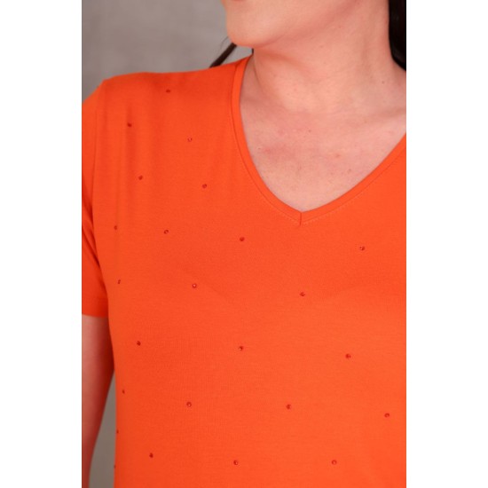 ORANGE BLOUSE VISCOSE FABRIC 185592