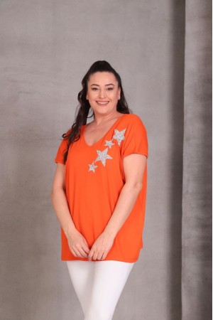 ORANGE BLUZ VİSKON KUMAŞ 185597