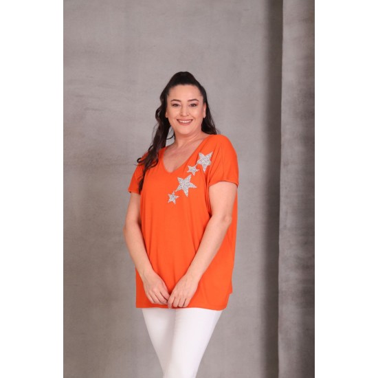 ORANGE BLUZ VİSKON KUMAŞ 185597