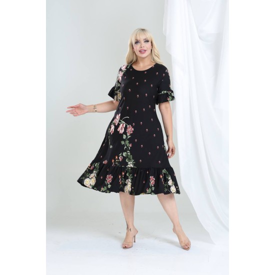 DESENLİ ELBİSE VISKON KUMAŞ 185642