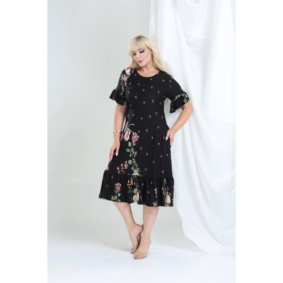 DESENLİ ELBİSE VISKON KUMAŞ 185642