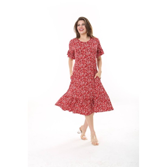 DESENLİ ELBİSE VISKON KUMAŞ 185645