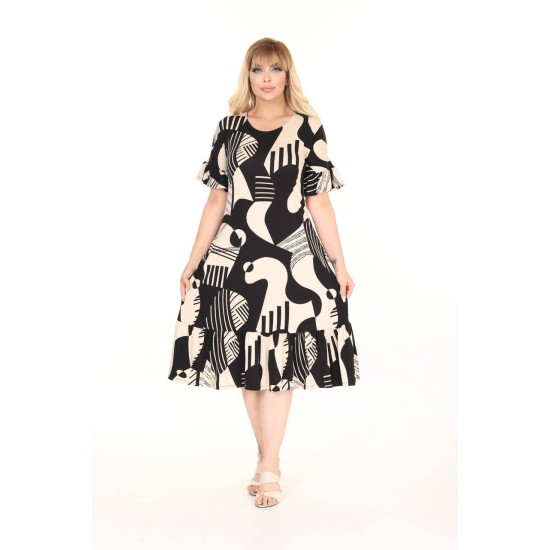 DESENLİ ELBİSE VISKON KUMAŞ 185649