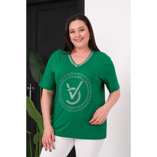 GREEN BLOUSE VISCOSE FABRIC 185608