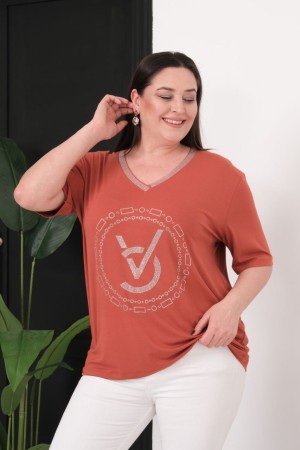 KİREMİT BLUZ VİSKON KUMAŞ 185611