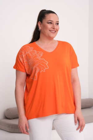 ORANGE BLUZ VİSKON KUMAŞ 185615