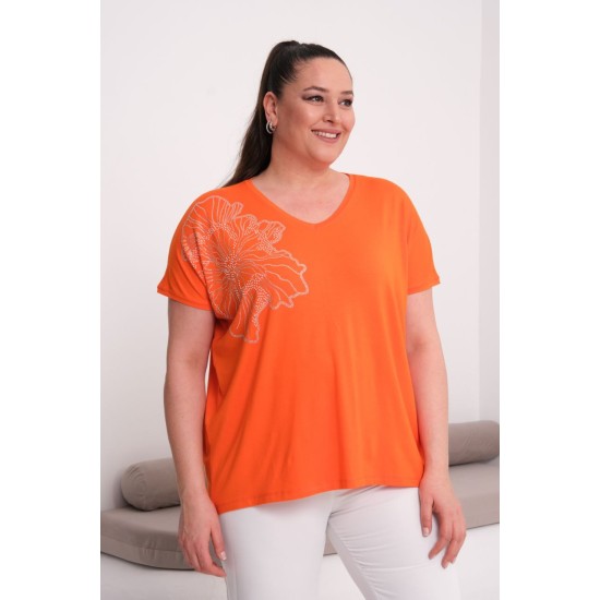 ORANGE BLUZ VİSKON KUMAŞ 185615