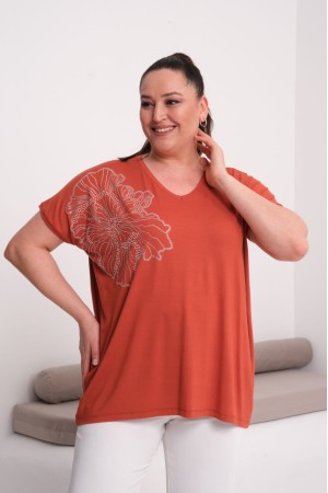 KİREMİT BLUZ VİSKON KUMAŞ 185616