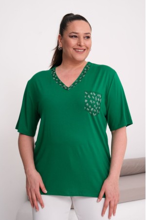 YEŞİL BLUZ VİSKON KUMAŞ 185620