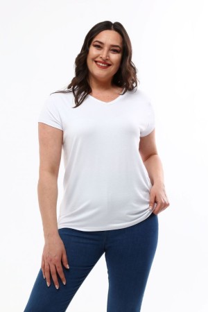 BEYAZ BLUZ VİSKON KUMAŞ 185627