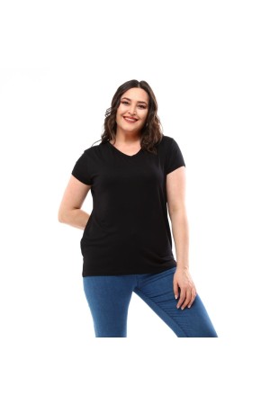 SİYAH BLUZ VİSKON KUMAŞ 185634