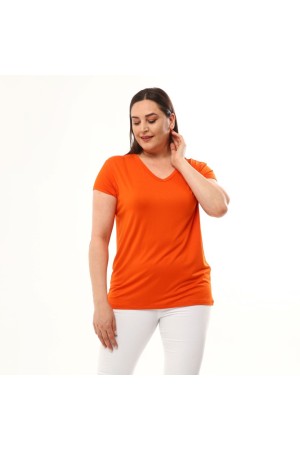 ORANGE BLUZ VİSKON KUMAŞ 185636
