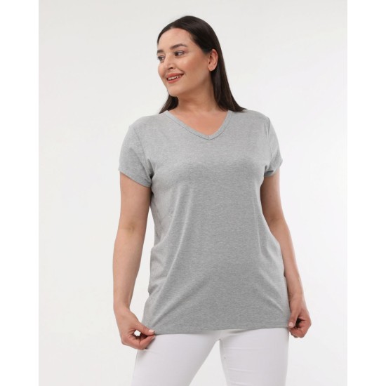 GRİ BLUZ VİSKON KUMAŞ 185637