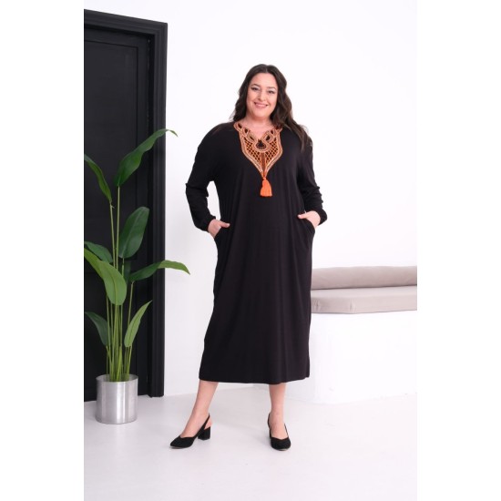 SİYAH ELBİSE VİSKON KUMAŞ 185789