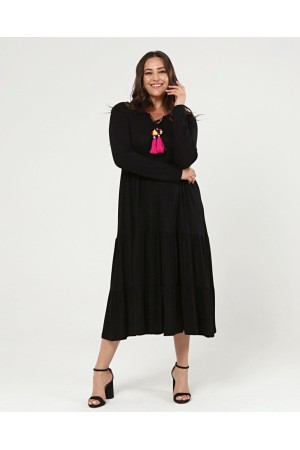 SİYAH ELBİSE VİSKON KUMAŞ 185791