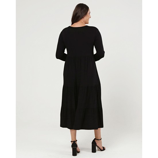 SİYAH ELBİSE VİSKON KUMAŞ 185791