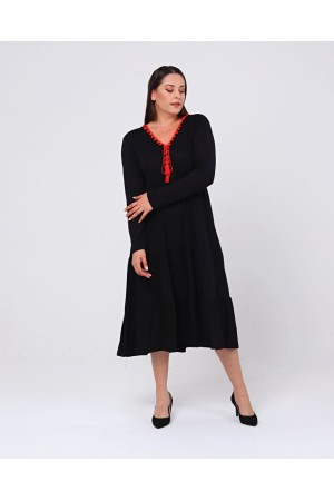 SİYAH ELBİSE VİSKON KUMAŞ 185793
