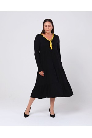 SİYAH ELBİSE VİSKON KUMAŞ 185794