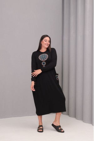 SİYAH ELBİSE VİSKON KUMAŞ 185795