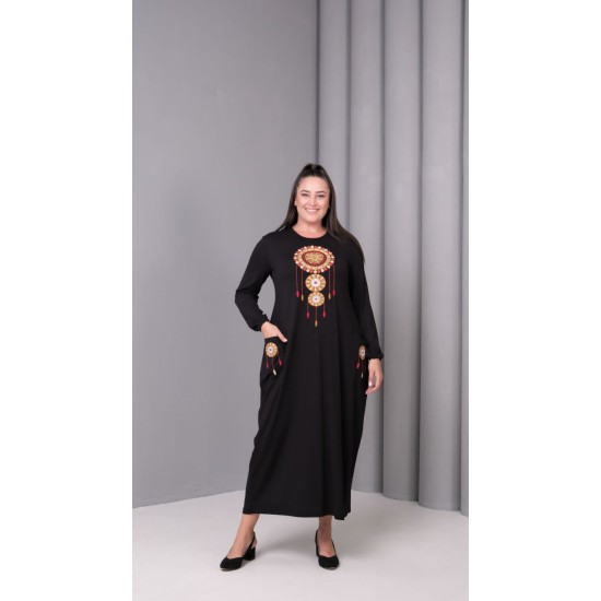 SİYAH ELBİSE VİSKON KUMAŞ 185785