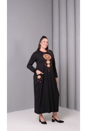 SİYAH ELBİSE VİSKON KUMAŞ 185785