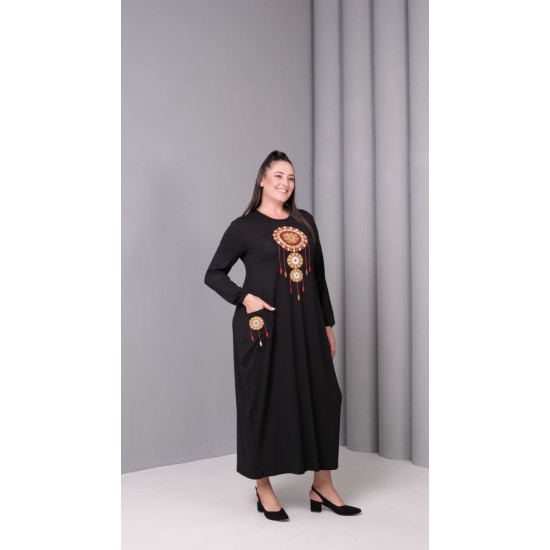 SİYAH ELBİSE VİSKON KUMAŞ 185785