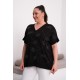 BLACK VISCOSE FABRIC BLOUSE – 185799