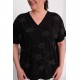 BLACK VISCOSE FABRIC BLOUSE – 185799