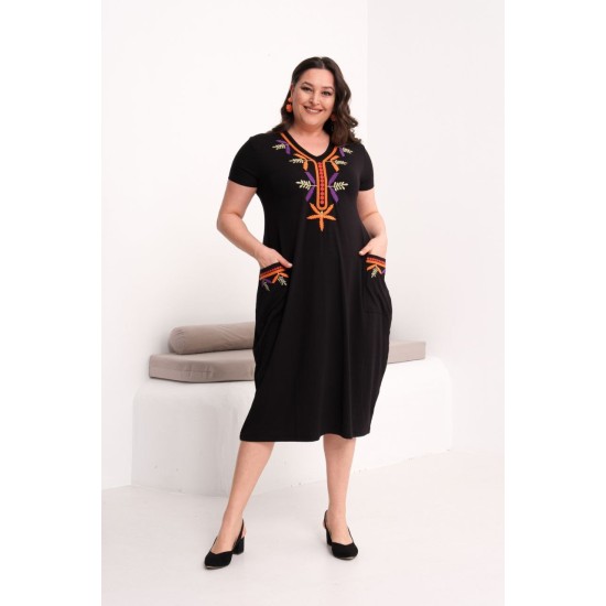 SİYAH ELBİSE VİSKON KUMAŞ 185802