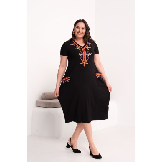 SİYAH ELBİSE VİSKON KUMAŞ 185802