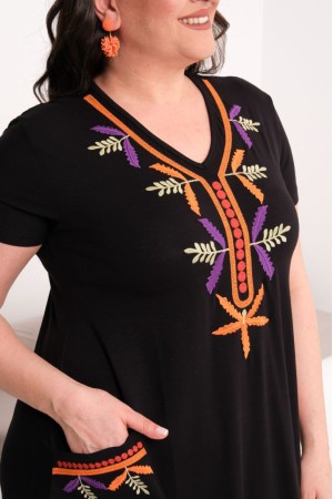 SİYAH ELBİSE VİSKON KUMAŞ 185802