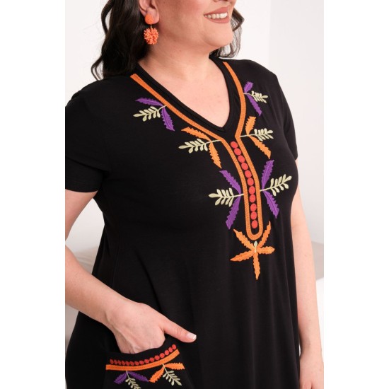 SİYAH ELBİSE VİSKON KUMAŞ 185802