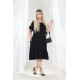 SİYAH ELBİSE TAŞ DETAYLI 185654