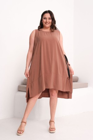 KAHVE ELBİSE MODAL KUMAŞ 185807