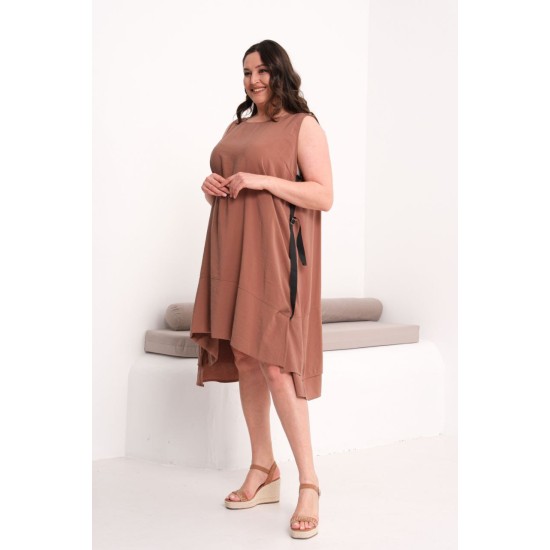 KAHVE ELBİSE MODAL KUMAŞ 185807