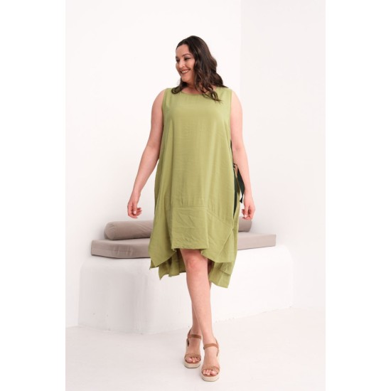 YEŞİL ELBİSE MODAL KUMAŞ 185805