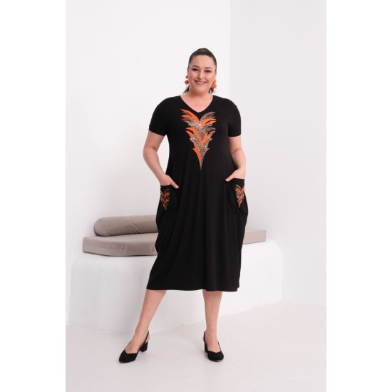 SİYAH ELBİSE VİSKON KUMAŞ 185811