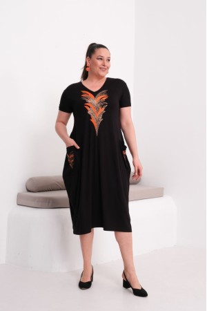 SİYAH ELBİSE VİSKON KUMAŞ 185811