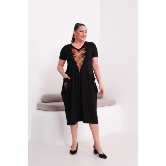 SİYAH ELBİSE VİSKON KUMAŞ 185811