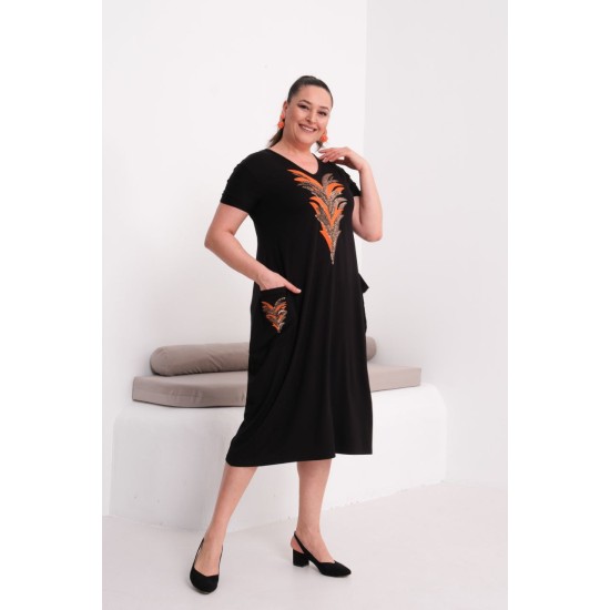 SİYAH ELBİSE VİSKON KUMAŞ 185811