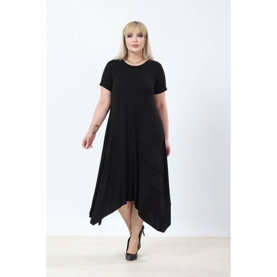 SİYAH ELBİSE VİSKON KUMAŞ 185657