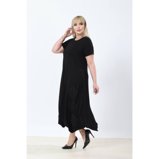 SİYAH ELBİSE VİSKON KUMAŞ 185657