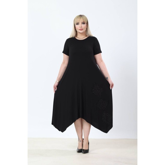 SİYAH ELBİSE VİSKON KUMAŞ 185657