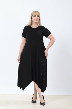 SİYAH ELBİSE VİSKON KUMAŞ 185657