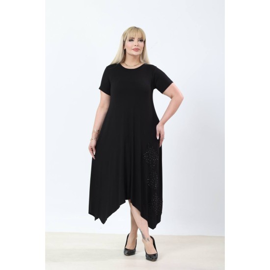 SİYAH ELBİSE VİSKON KUMAŞ 185657