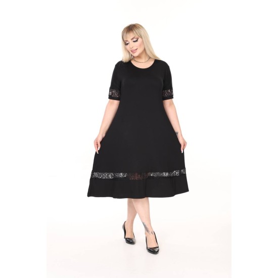 SİYAH ELBİSE VİSKON KUMAŞ 185667