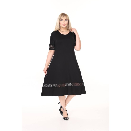 SİYAH ELBİSE VİSKON KUMAŞ 185667