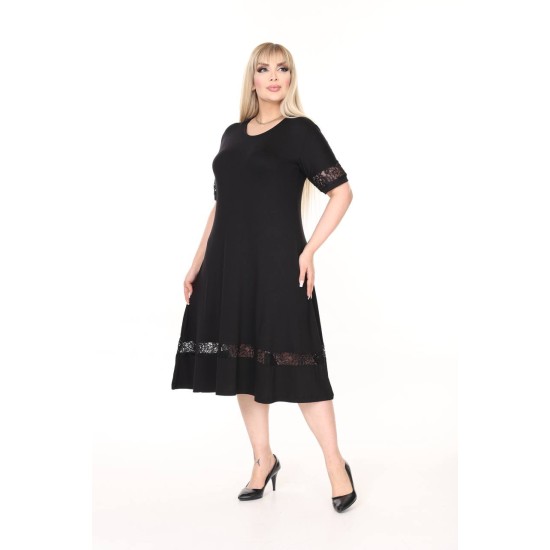 SİYAH ELBİSE VİSKON KUMAŞ 185667