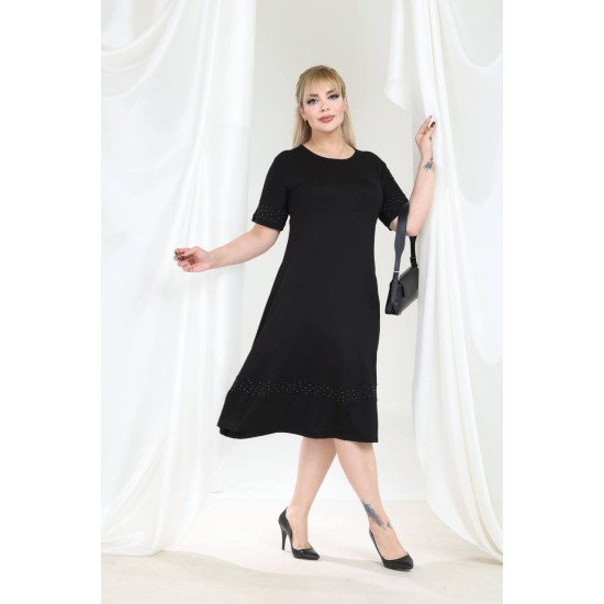 SİYAH ELBİSE VİSKON KUMAŞ 185669